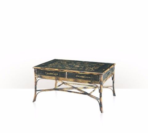 Bàn A Chinoiserie bamboo and black lacquer cocktail table 5108-001