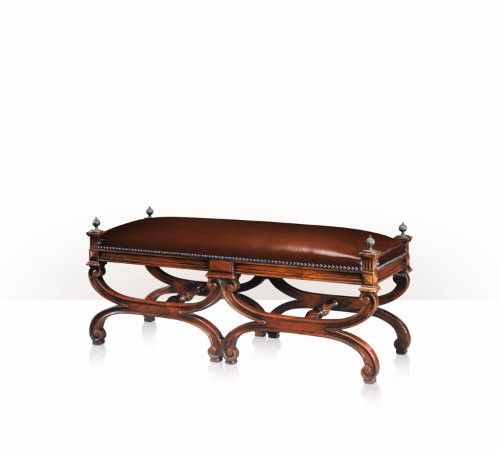 Ghế đôn Antique Style Upholstered Accent Bench 4400-136