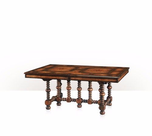 5405-085 Table - Bàn A walnut, burl and parquetry extending dining table