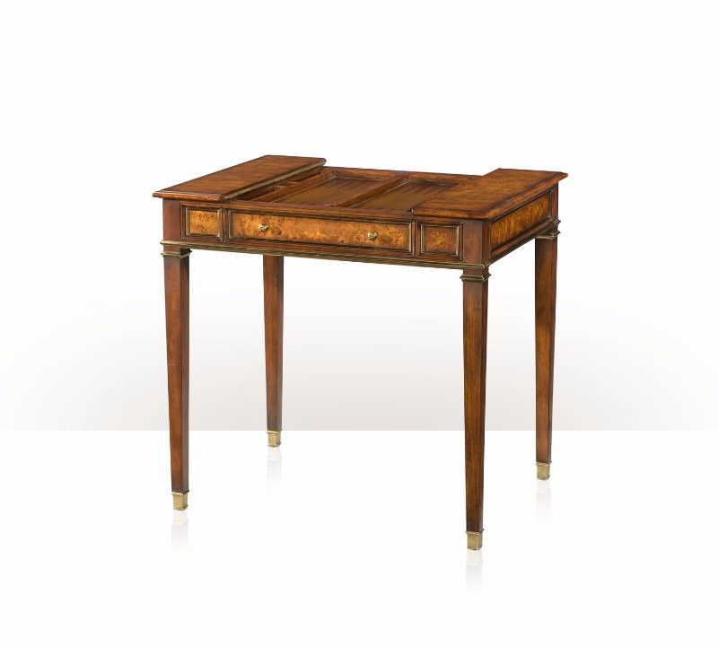 5205-015 Table - Bàn A poplar burl and brass mounted games table