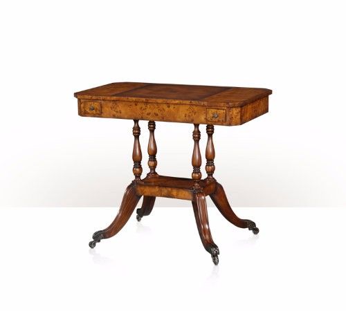 Bàn Vintage Rectangular Table with Four Turned Supports5205-001