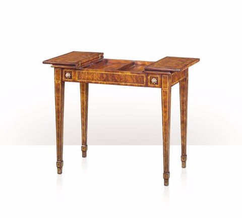 Bàn A finely brass inlaid laurel burl and mahogany games table 5205-059