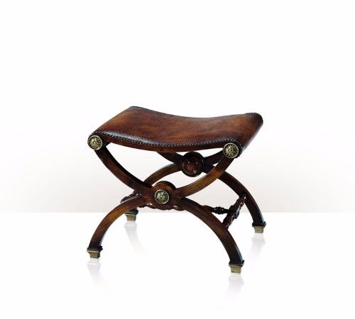 Ghế đôn Classic X-Frame Leather Stool 4400-022