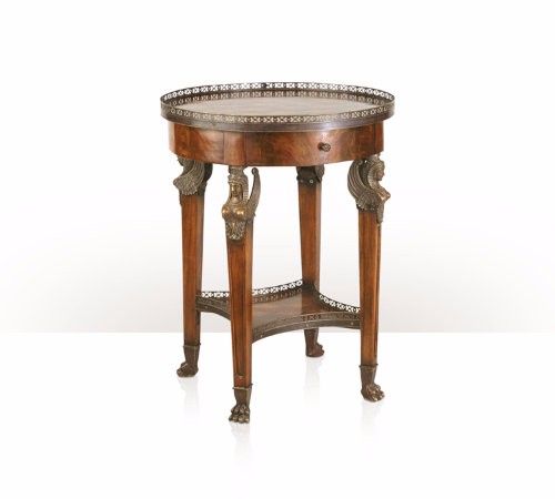 5005-002 Table - Bàn A cerejeira parquetry circular lamp table