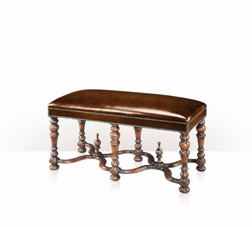 Ghế đôn Classic Wooden Upholstered Bench 4400-017