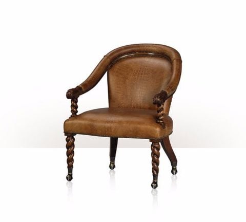 Ghế ăn cổ điển có tay Victorian Barrel Back Library Chair( 4100-735)