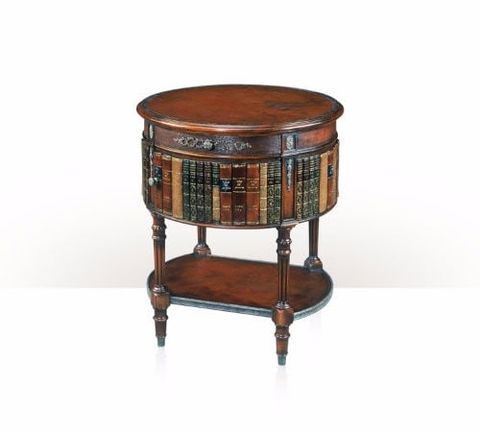 Bàn Antique Bookcase Drum Table” 5000-465