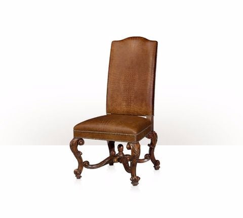 Ghế ăn cổ điển Classic Carved Leather Dining Chair (4000-710)