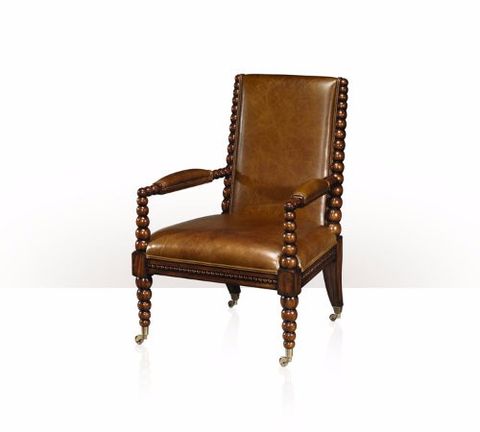 Ghế Bobbin Turned Leather Armchair4200-186
