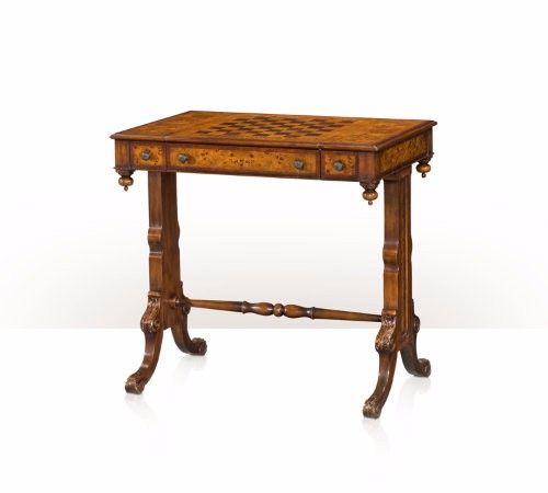 Bàn  Antique Rectangular Chess Table with Carved Legs5205-023
