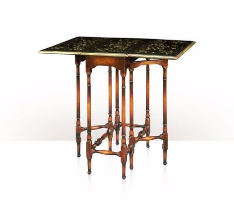 Bàn Antique Rectangular Wooden Table with Floral Inla 5002-181