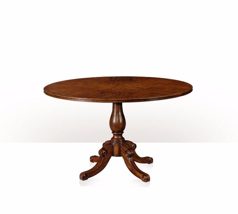 BÀN ĂN CỔ ĐIỂN TRÒN CHÂN TRỤ PHONG CÁCH RUSTIC (5400-174)