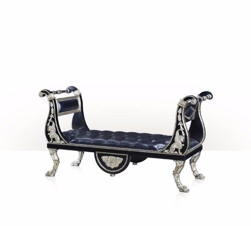 Ghế đôn Empire Silver Accent Chaise Bench 4402-045