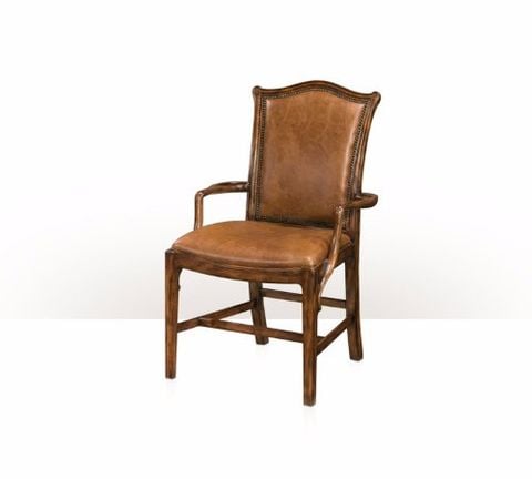 Ghế ăn cổ điển có tay French Provincial Leather Armchair(4100-757)