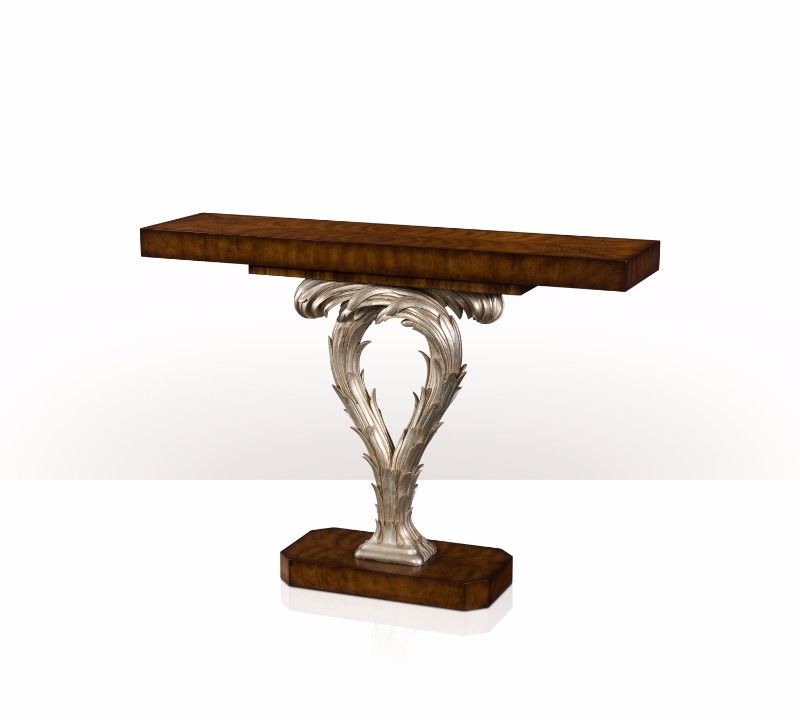 BÀN TRANG TRÍ TÂN CỔ ĐIỂN CHÂN DÁN LÁ BẠC 5305-182 ( BÀN CONSOLE)