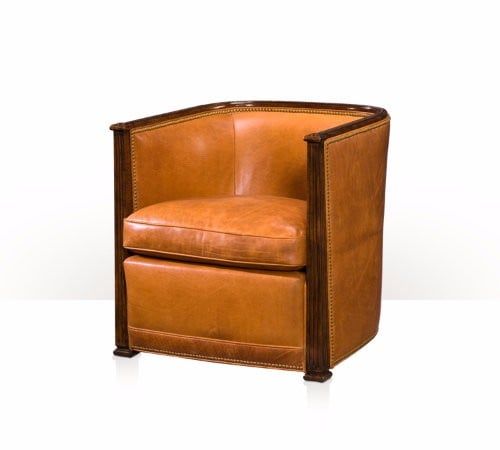 Ghế bành Modern Barrel Back Leather Lounge Chair(4233-124)