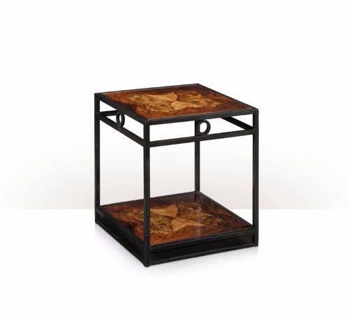 Bàn Square Wood and Metal Side Table5021-223