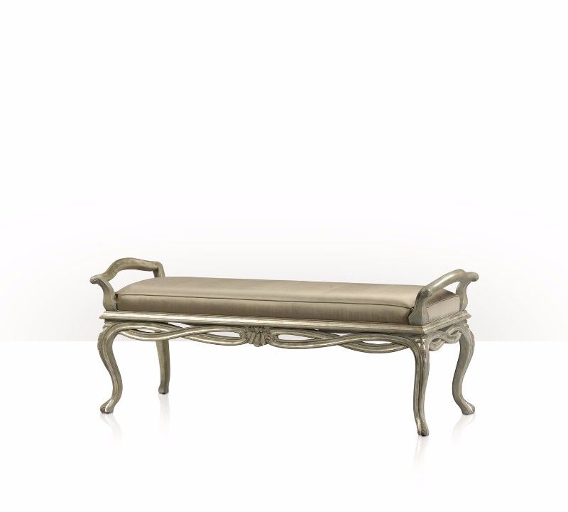 Ghế đôn Classic Upholstered Bench with Carved Legs 4402-046