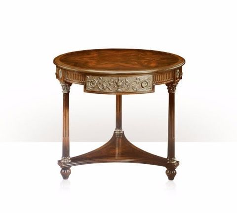 Bàn tab Classic Round Carved Table 5005-218