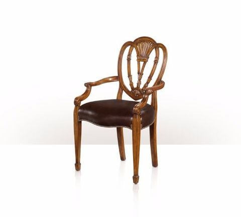 Ghế ăn cổ điển có tay Hepplewhite Shield Back Armchair(4100-643)
