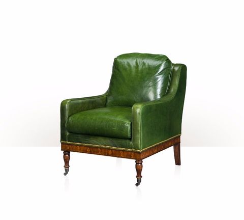 Ghế bành Green Leather Armchair4200-201
