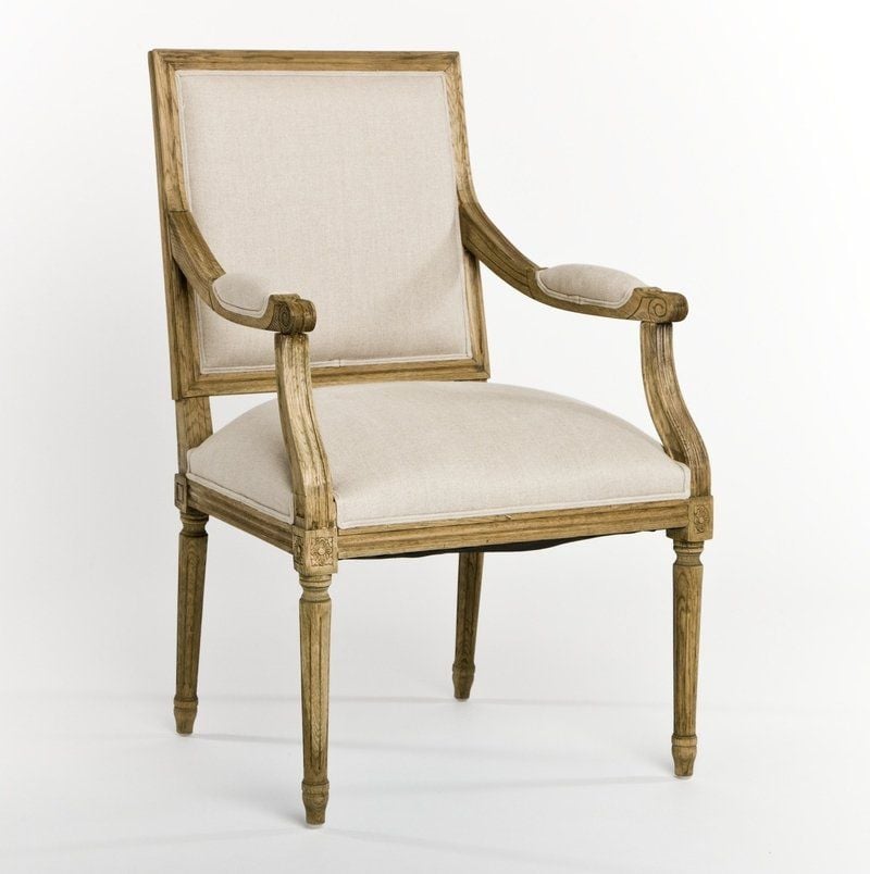 Ghế LOUIS 16 Hunt Linen Square Back Armchair