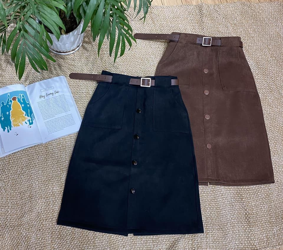 2 màu Chân váy xòe dạ tweed xếp ly bản to  My Way Fashion  Thời trang  thiết kế cao cấp