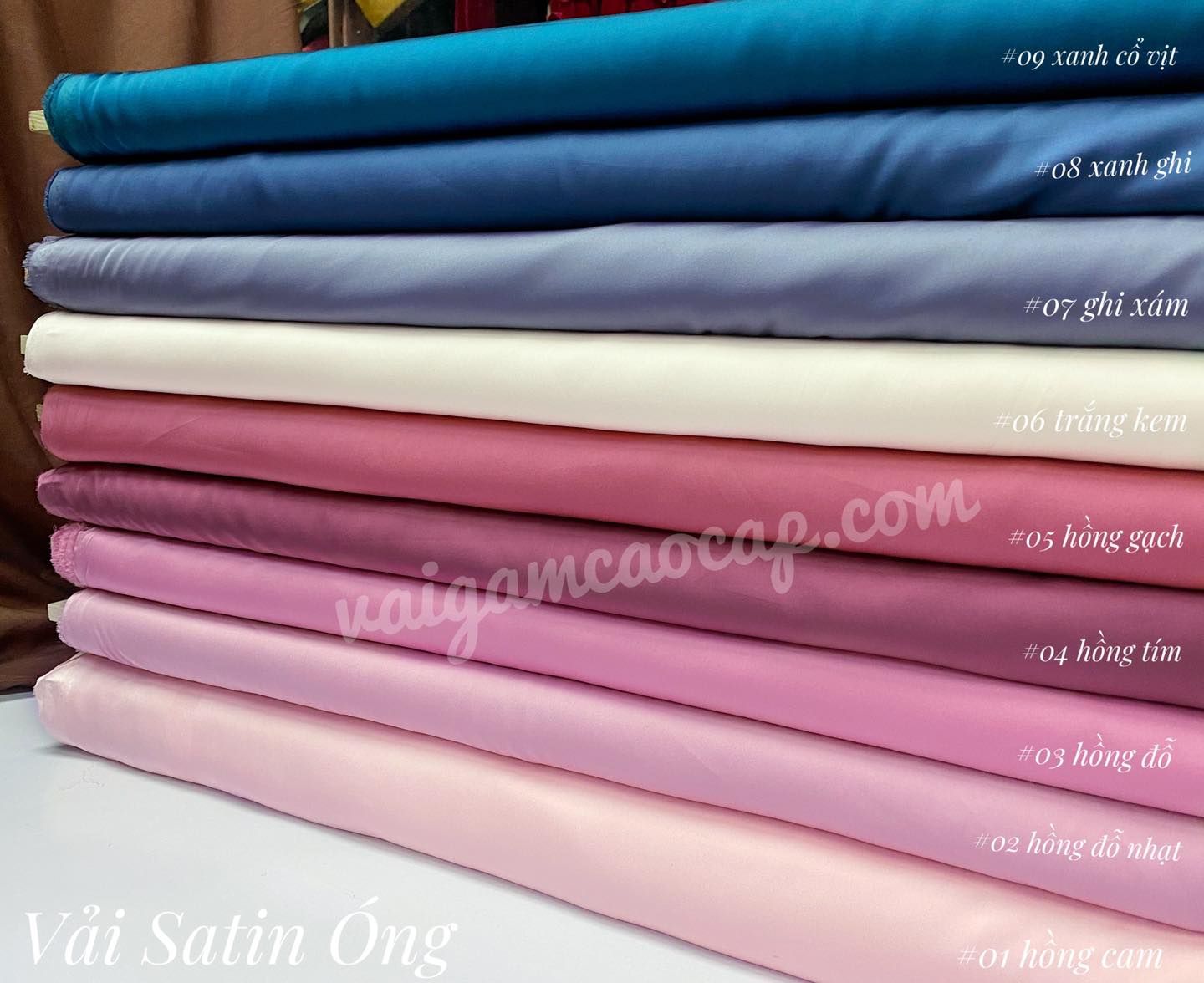 Vải Satin Óng