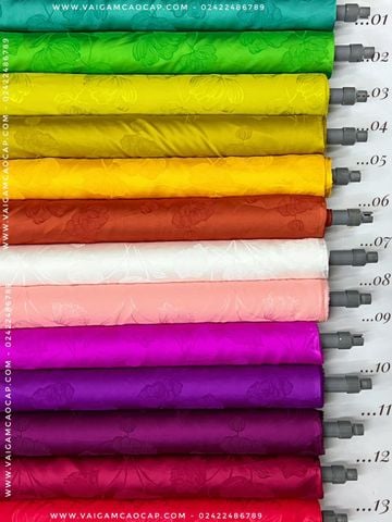  Gấm lụa hoa Poppy 