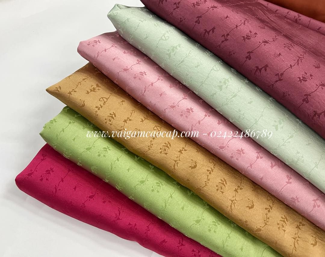 Vải Lụa 2 Da Dệt Hoa Dây