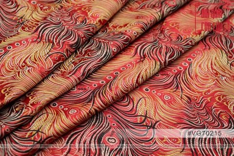  Vải Gấm Lông Công 