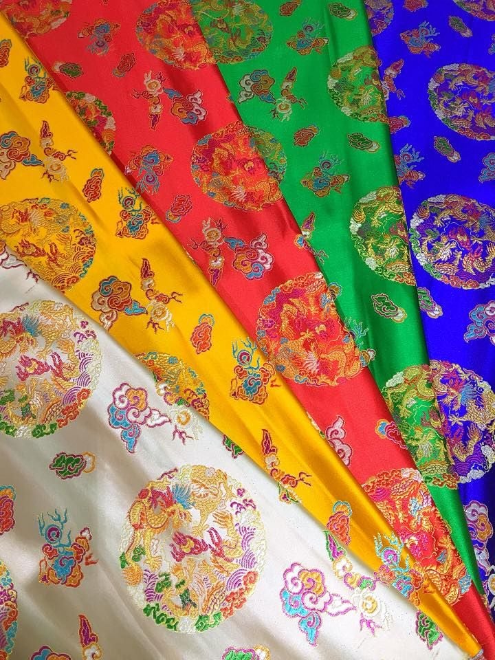 GẤM THÊU DÀY ẤN TRÒN