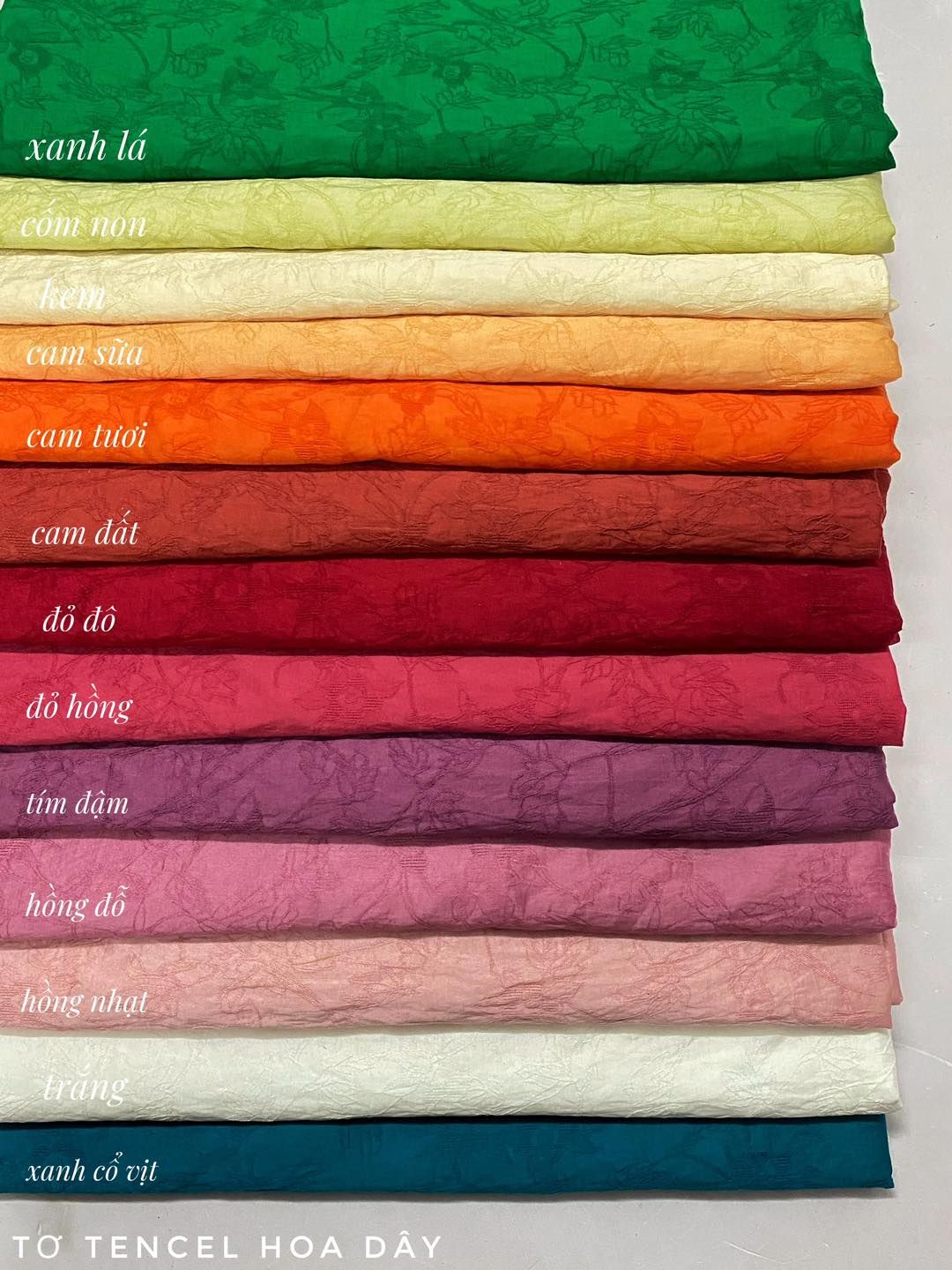 Vải Tơ Tencel Hoa Dây