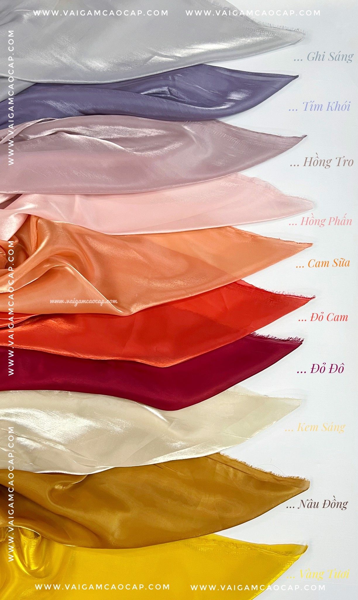 Vải Tơ Organza Trơn 69k