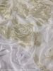 Vải Tơ Silk Hoa Vàng
