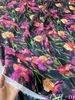 Vải Tơ Nhũ In Hoa
