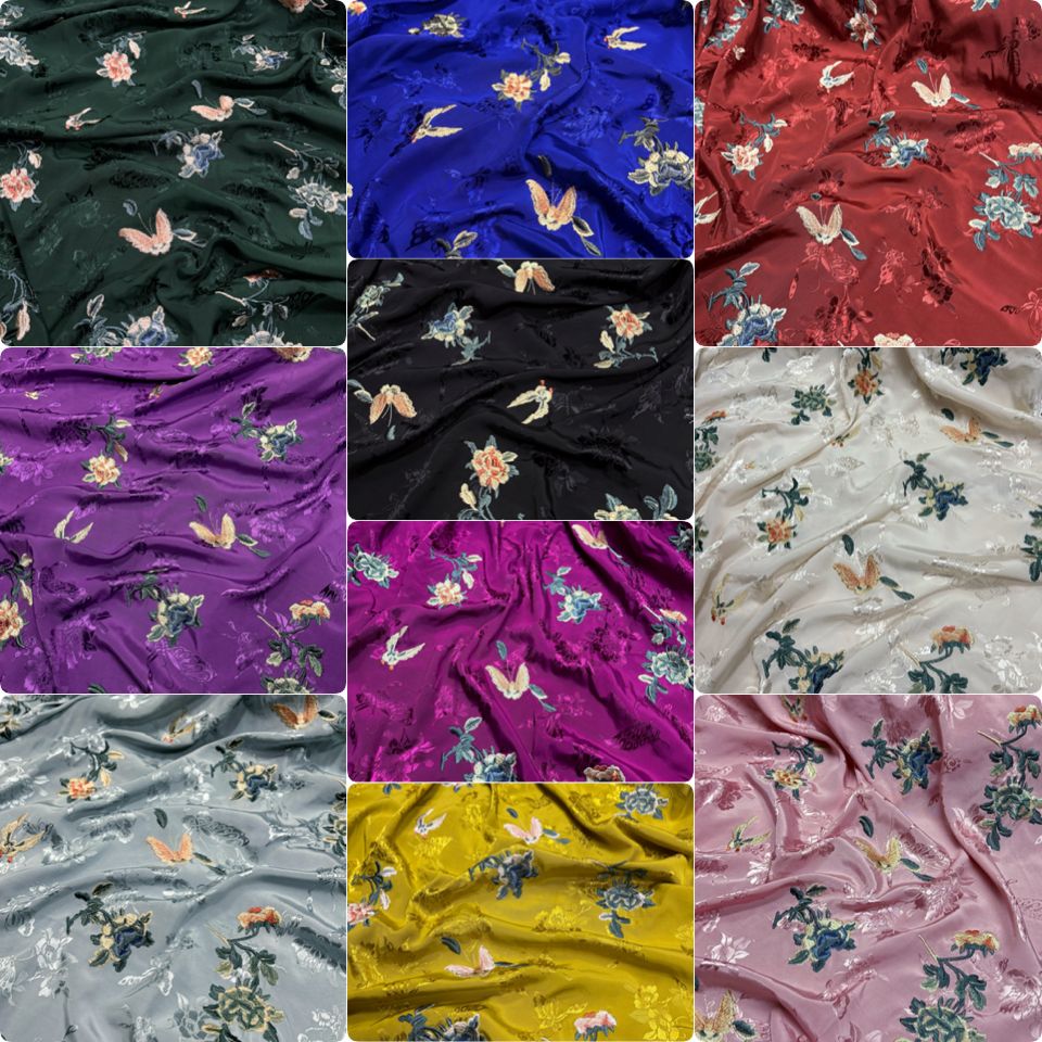 Viscose Hồ Điệp Thêu Hoa