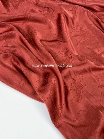  Gấm Lụa Hàng Châu Vân Hạc 