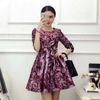 Vải Gấm khổ Rộng hồng xám đen - HẾT