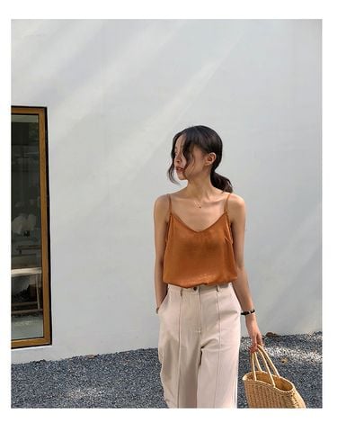  Áo 2 dây lụa nhung HẾT 