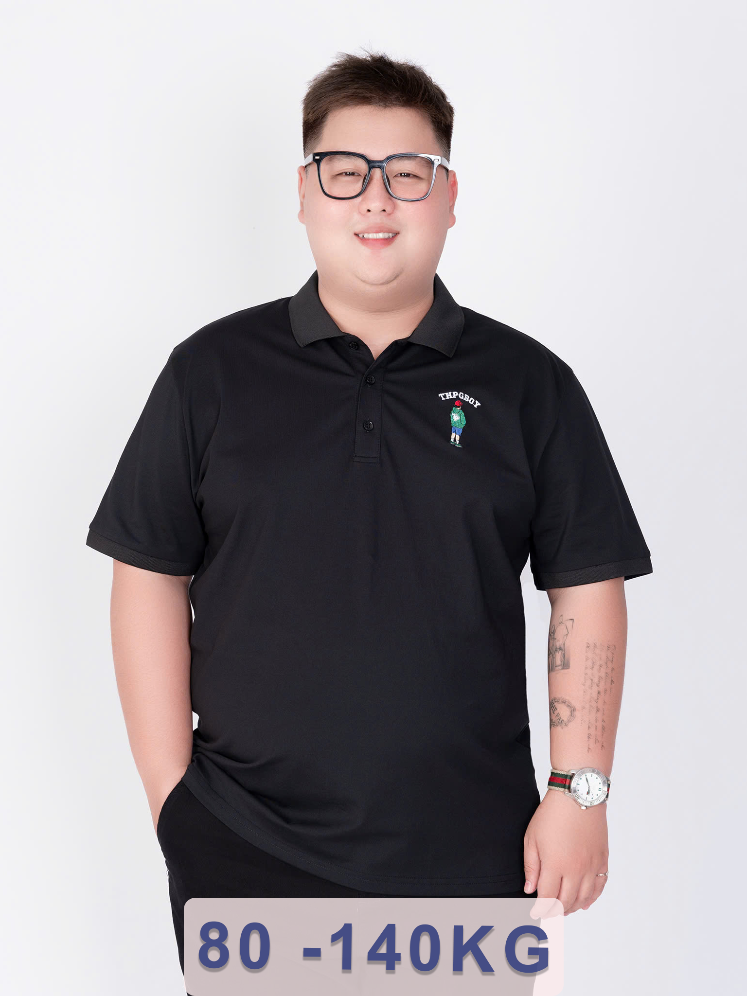 Áo Polo Trắng Đen Big Size Nam