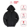 Áo Hoodie Zip Đen Trơn Nỉ Da Cá Bigsize- AK NI A1