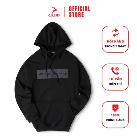 Áo Hoodie Đen Họa Tiết Bigsize- AN B6