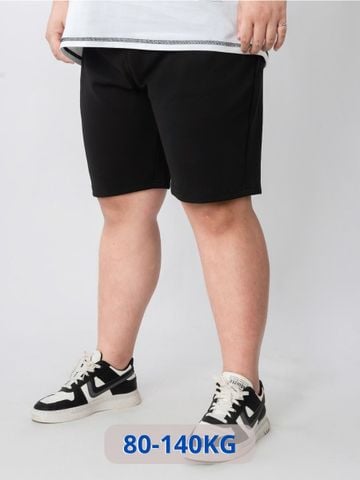 Quần Short Thun Đen Trơn Big Size Nam