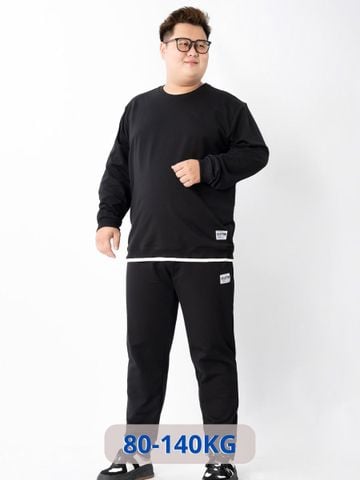 Bộ Đồ Nỉ Đen Big Size Nam