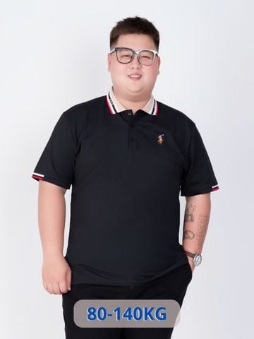 Áo Polo Đen Phối Cổ Big Size Nam