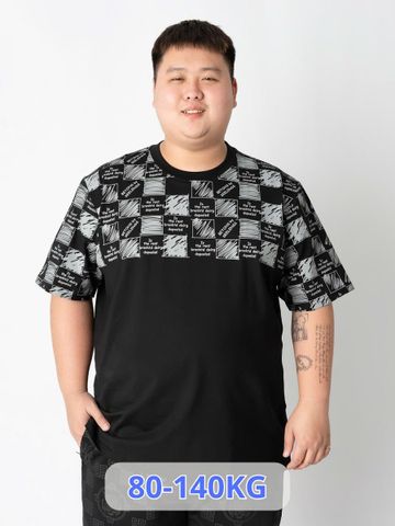 Áo Thun Đen Big Size Nam In Caro