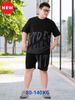 Bộ Đồ Thun Đen Big Size Nam In Chữ