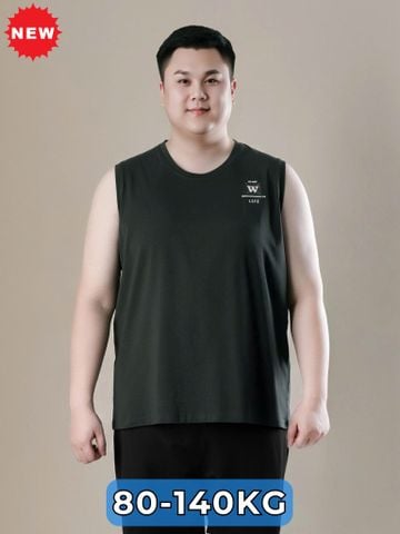 Áo Ba Lỗ Cotton Ghi Big Size Nam