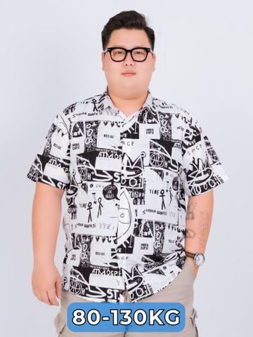 Áo Sơ Mi Ngắn Tay Big Size Nam In Họa Tiết